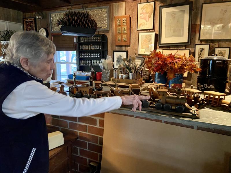 A train enthusiast, Petterson also dabbled in woodworking.